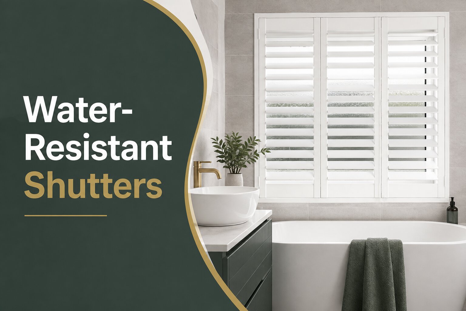 Water-Resistant Shutters for Kitchens, Bathrooms and Wet Rooms